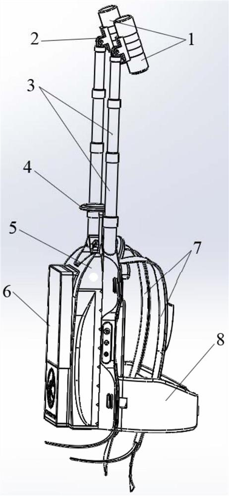 Backpack magnetic gradient measurement system