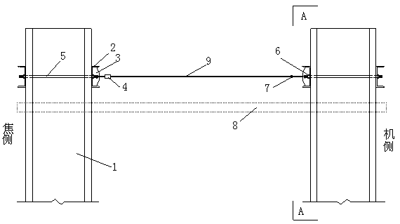 Replacement method of coke oven column upper part cross-brace