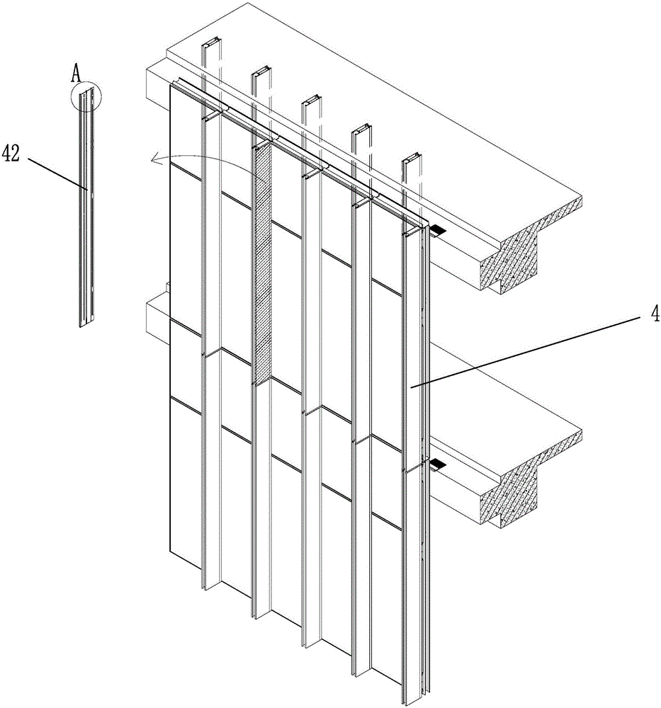 Building lighting outdoor overhauling maintenance structure and installation method thereof