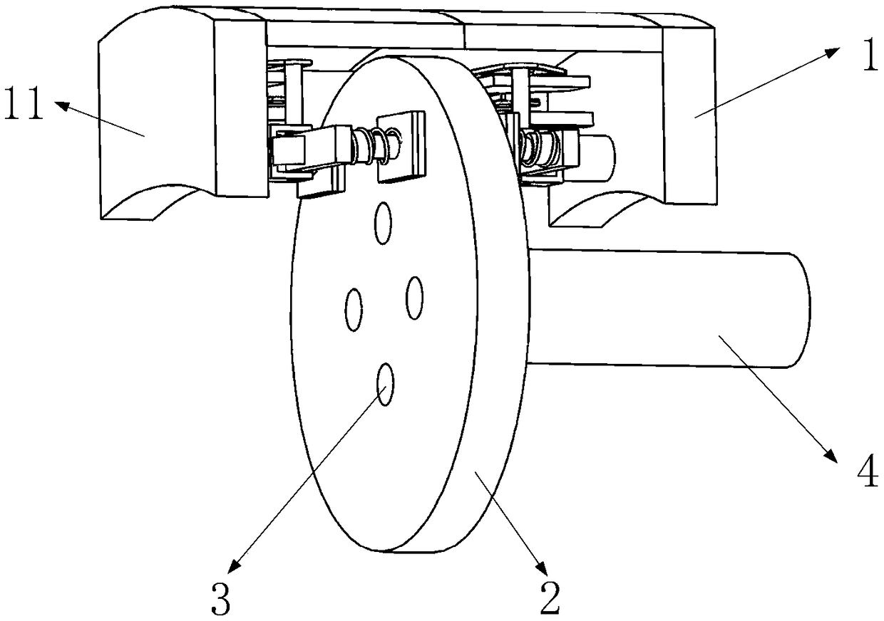 Double brake system based on crank-slider mechanism