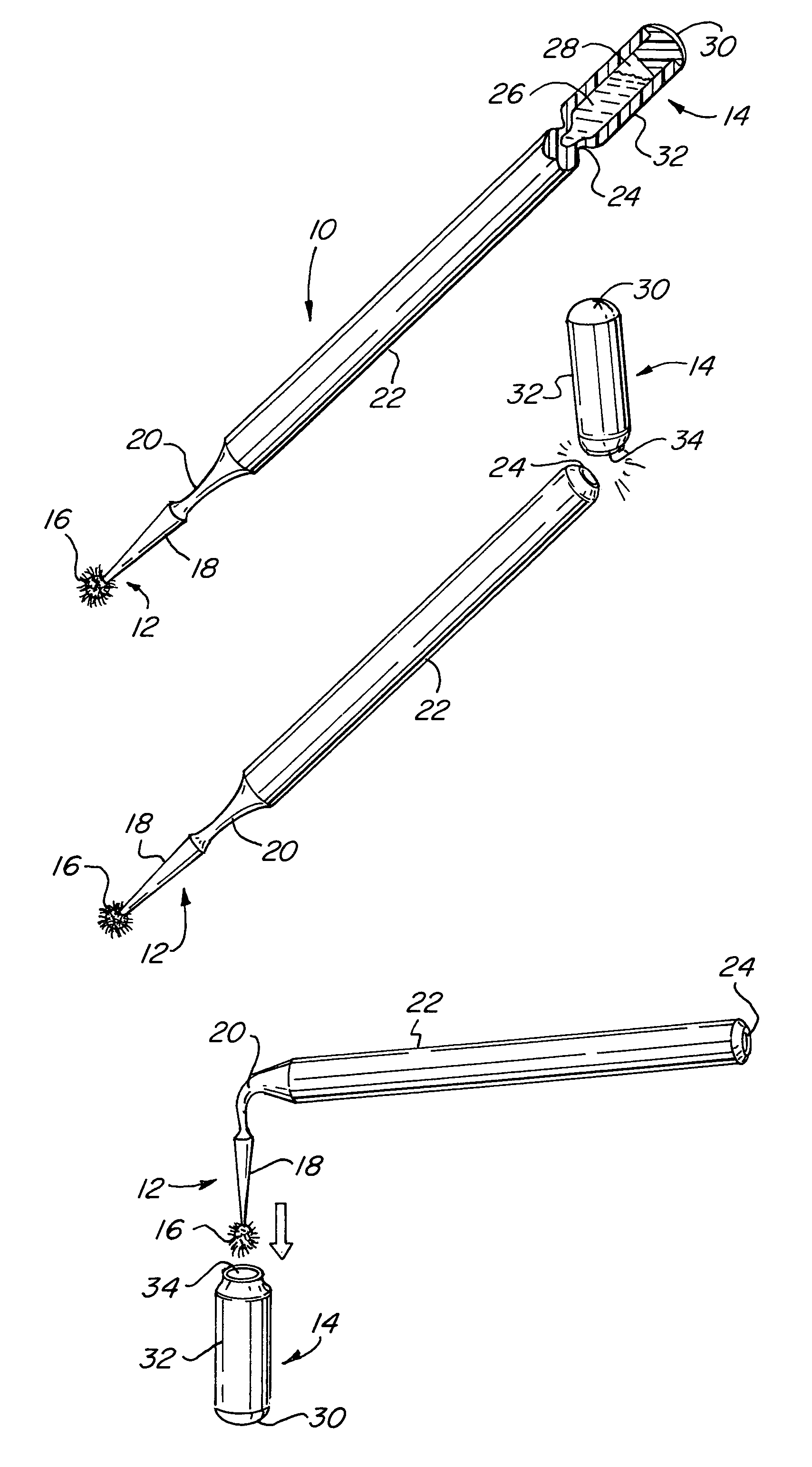 Unit dose applicator with material chamber