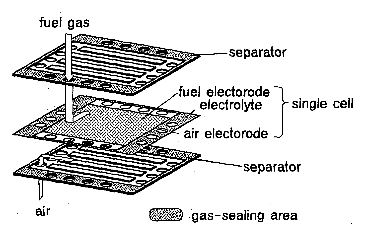 Composite glass seal for a solid oxide electrolyser cell stack