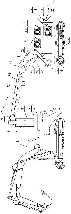 Semi-automatic tracking mode power supply system of electric excavator