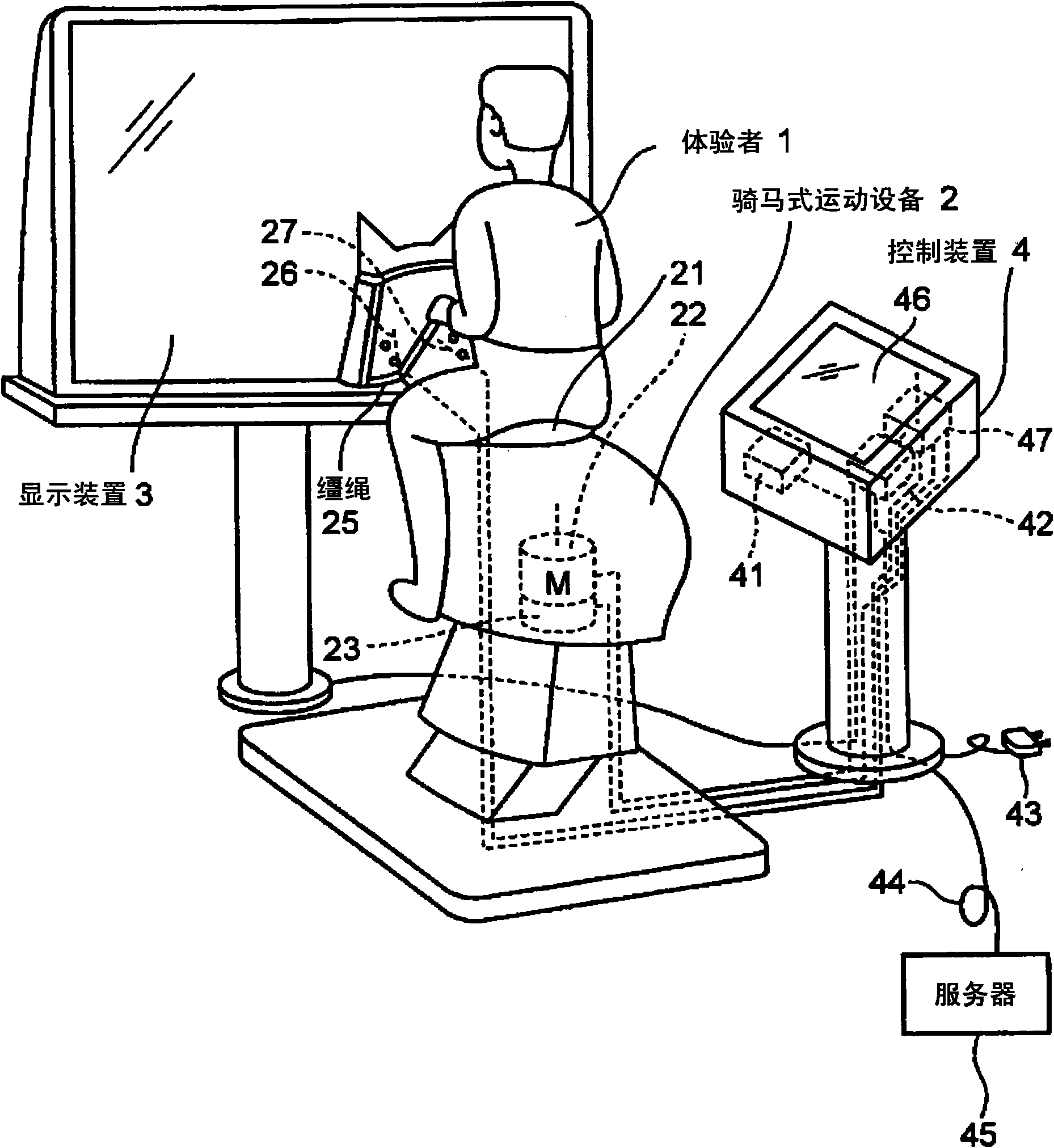 Exercising system with display function