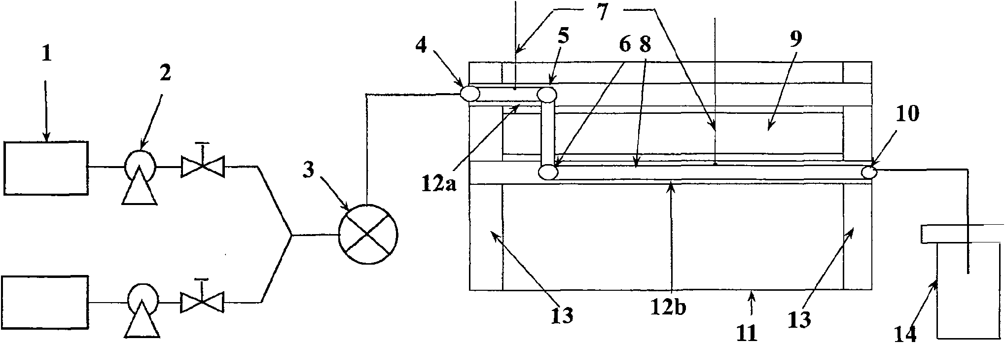 Micro-reaction device and method for synthesizing cadmium selenide nano-crystal by using temperature gradient