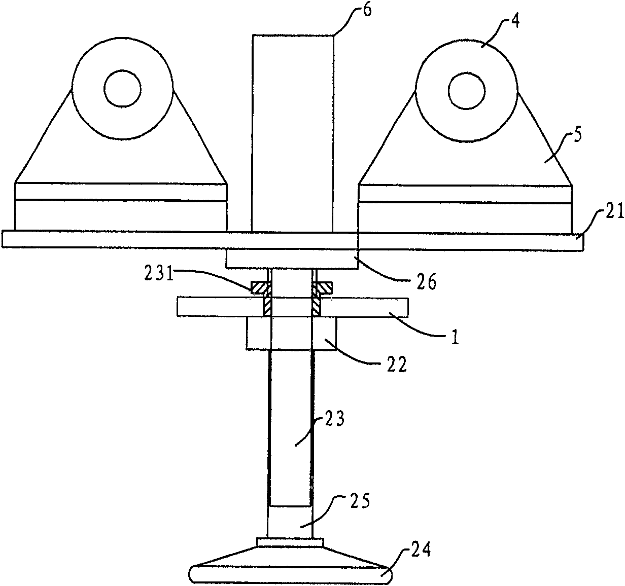 Device for changing roller