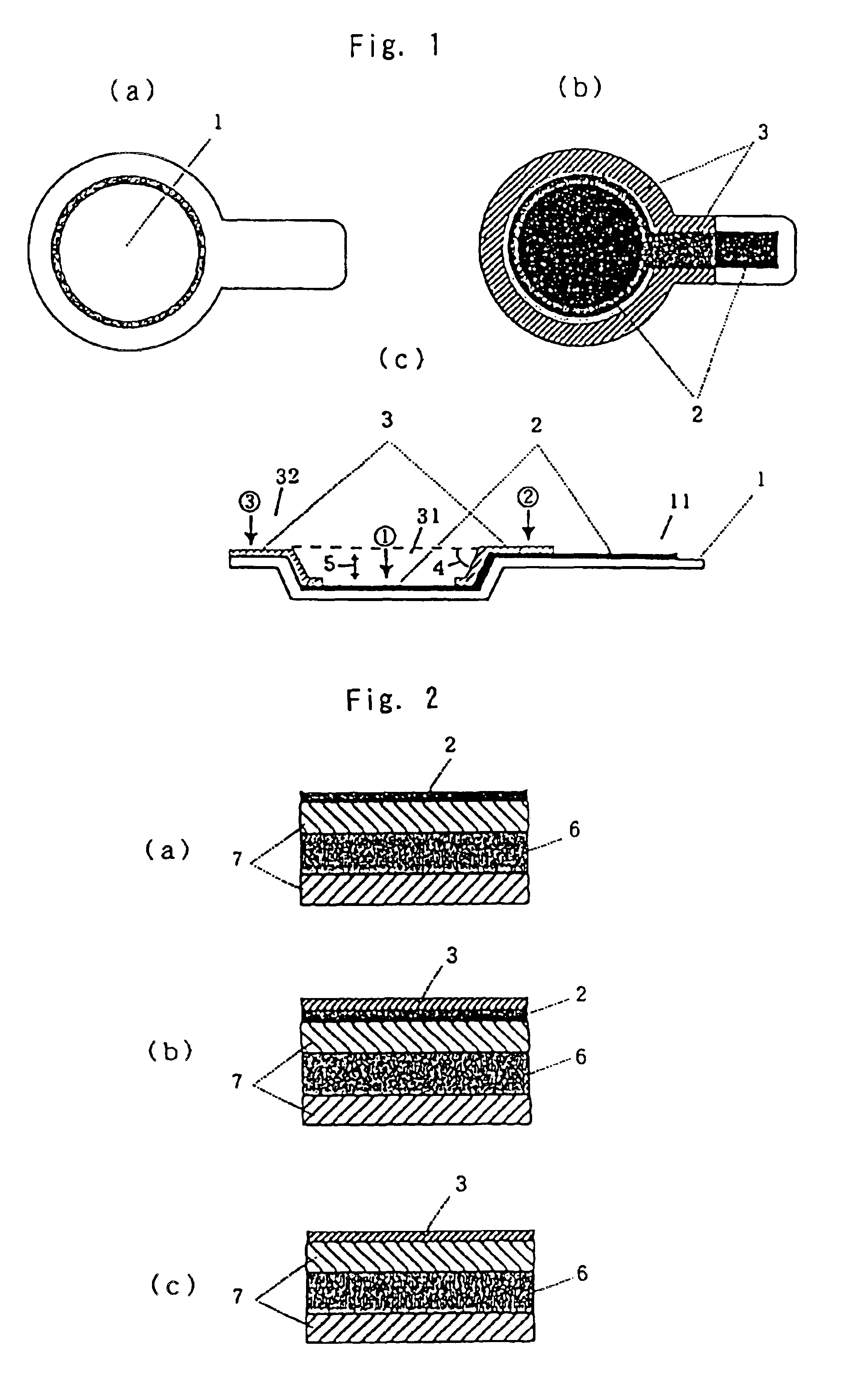 Electrode structure for iontophoresis device and method of producing the same