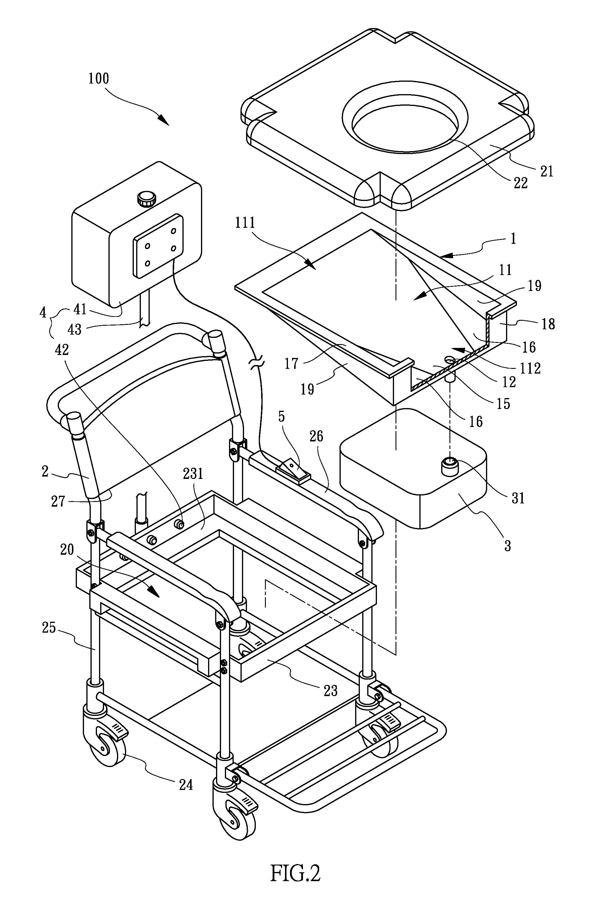 Chair with Urinal Device