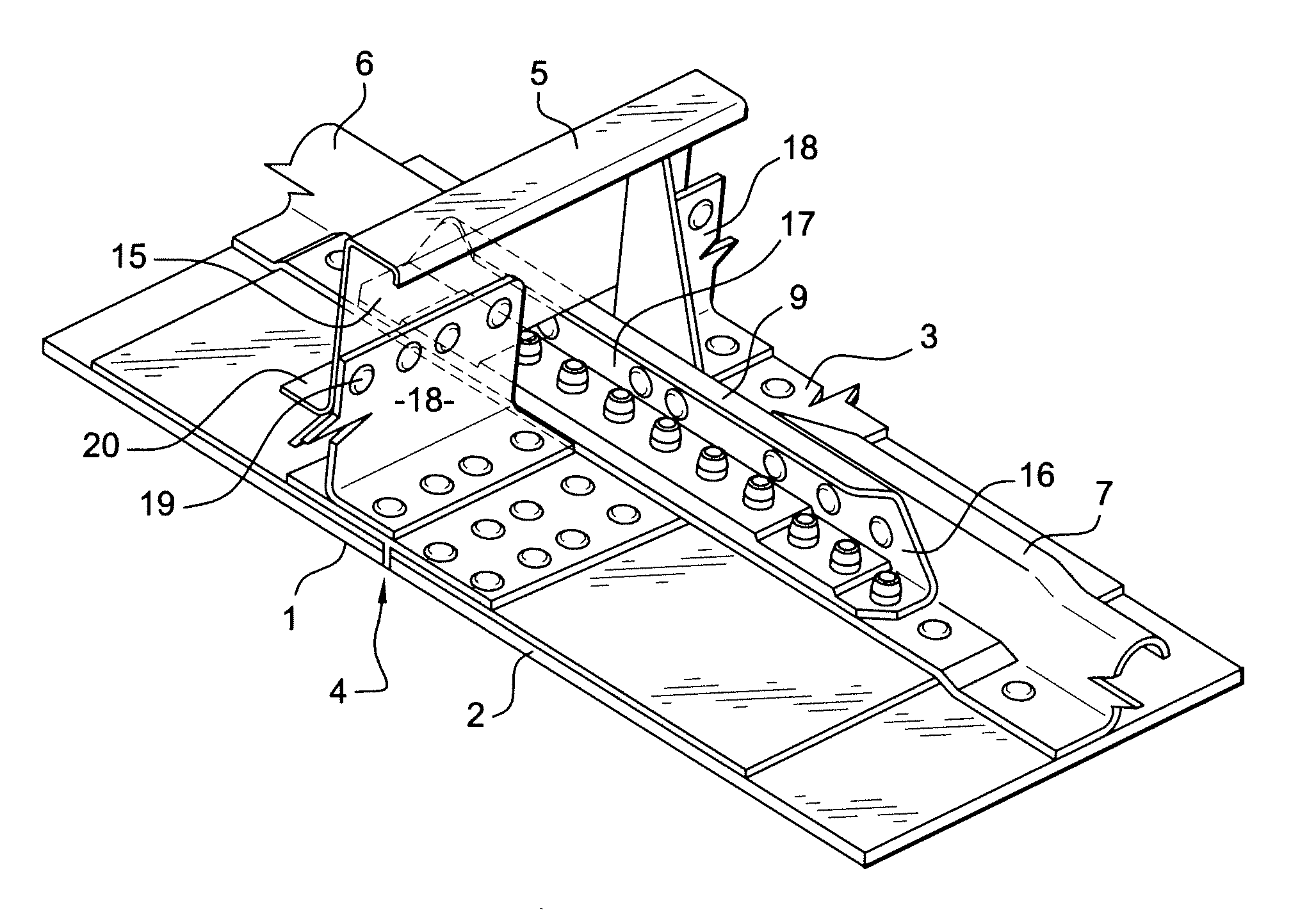 Splice plate for stringers and orbital joining device