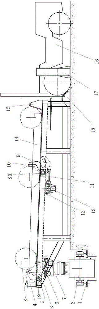 Removing device of tail coil of cold-rolling unit and tail coil removing method thereof