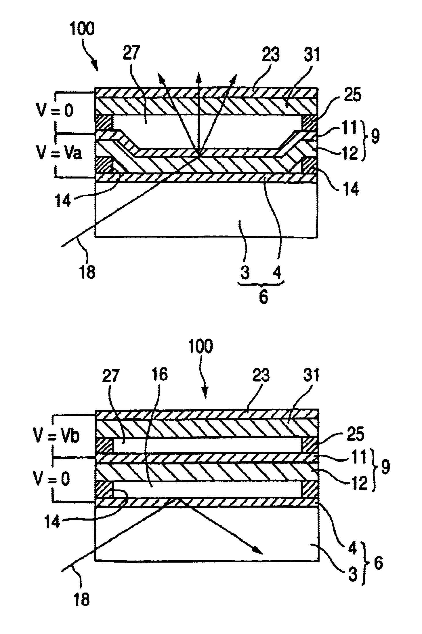 Spatial light modulator, spatial light modulator array, image forming device and flat panel display