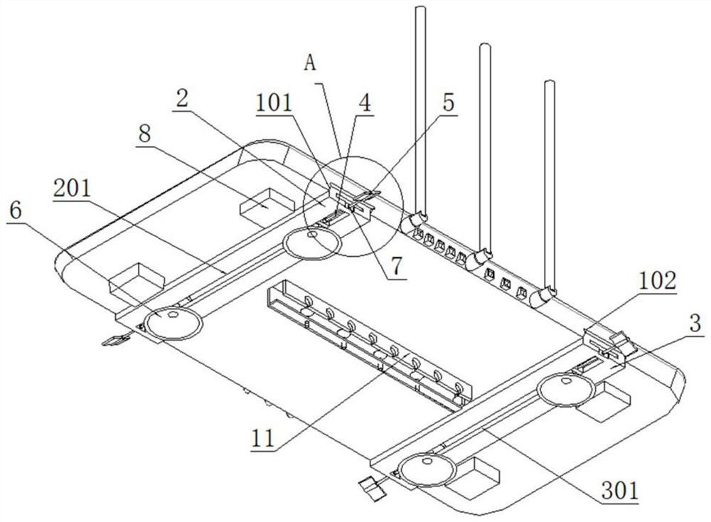 Router with adsorption function for computer network communication