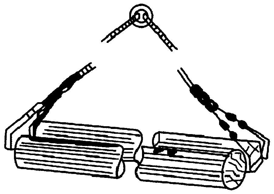 Square and round object hoisting tong device and hoisting method thereof