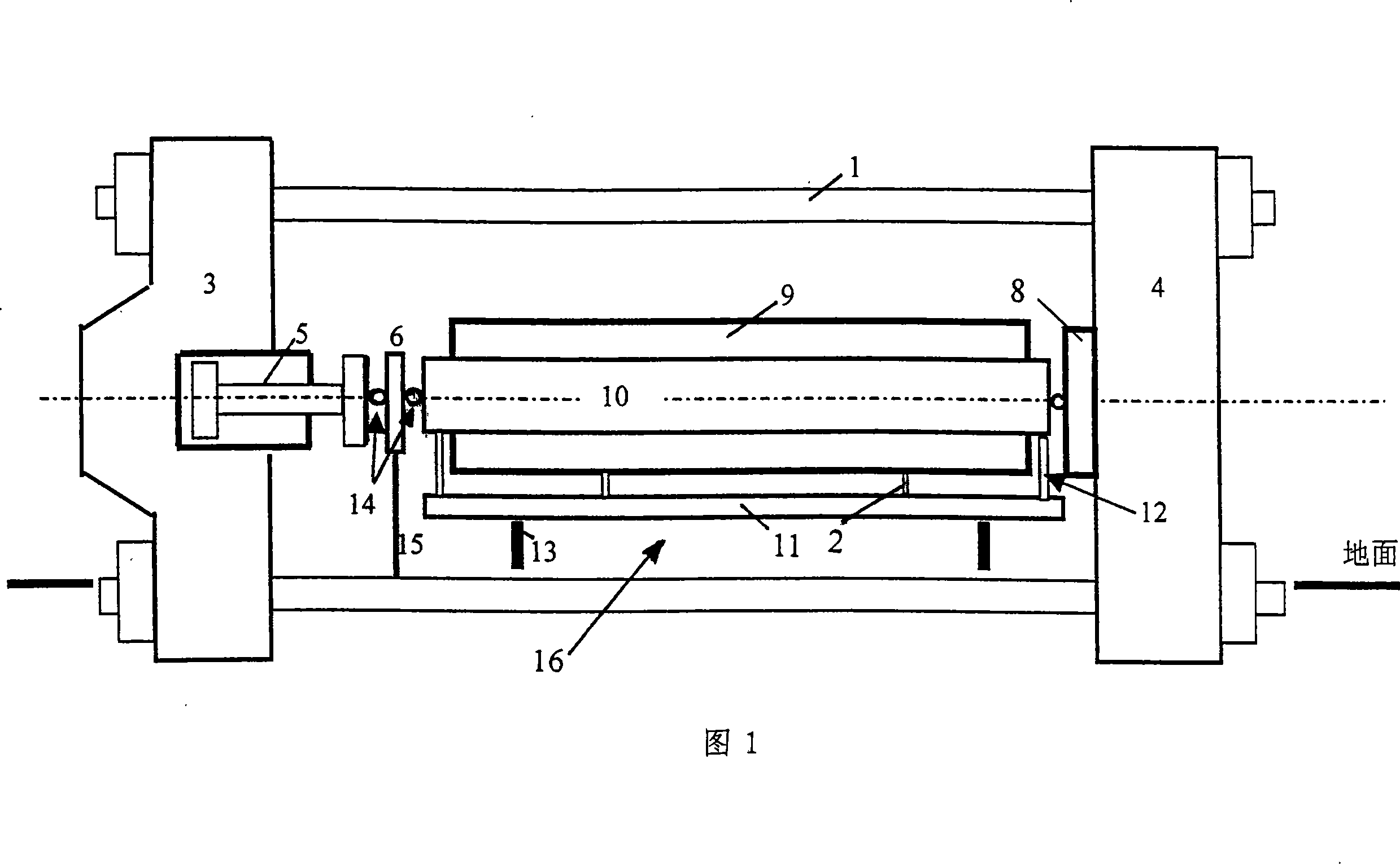 Member structure element temperature axis force measuring apparatus