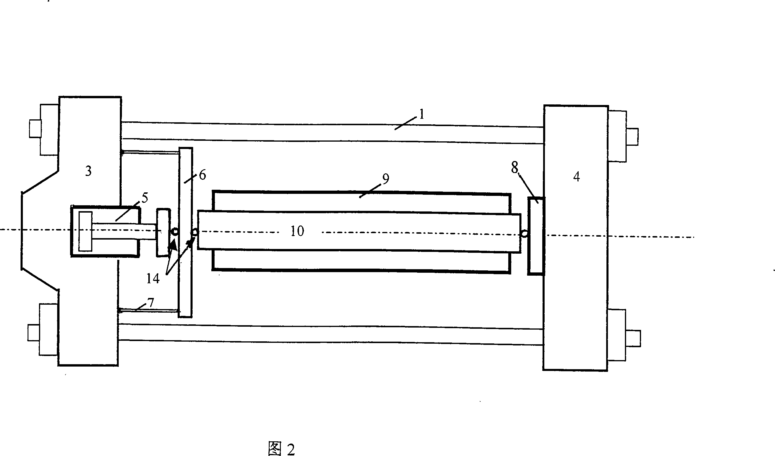 Member structure element temperature axis force measuring apparatus