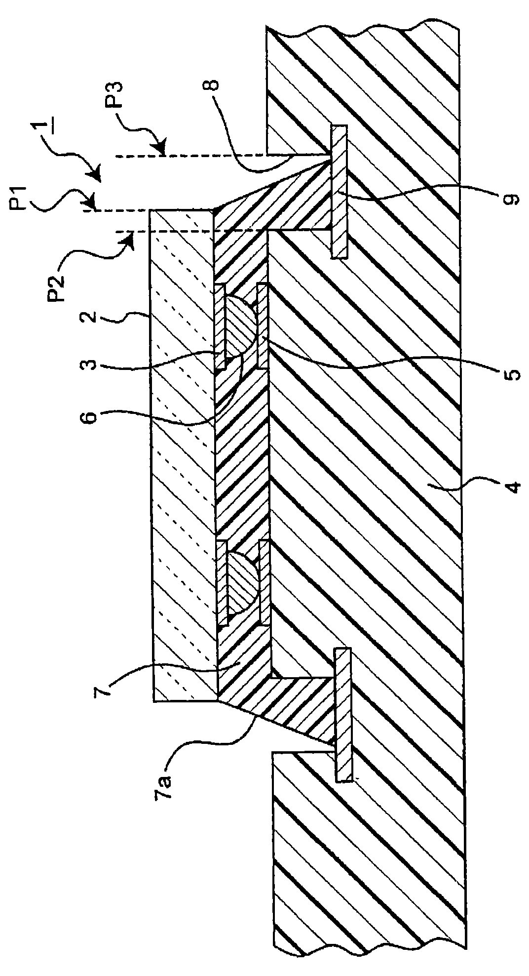 Semiconductor element mounting structure and semiconductor element mounting method
