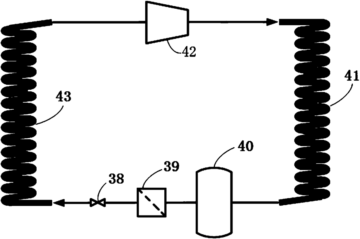 A solar energy film distillation system combining heat pump technology