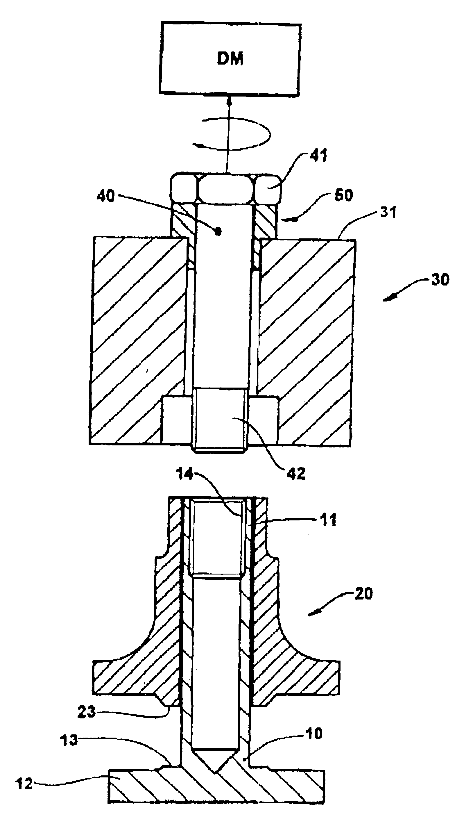 Device and process for mounting a rotor of a hermetic compressor