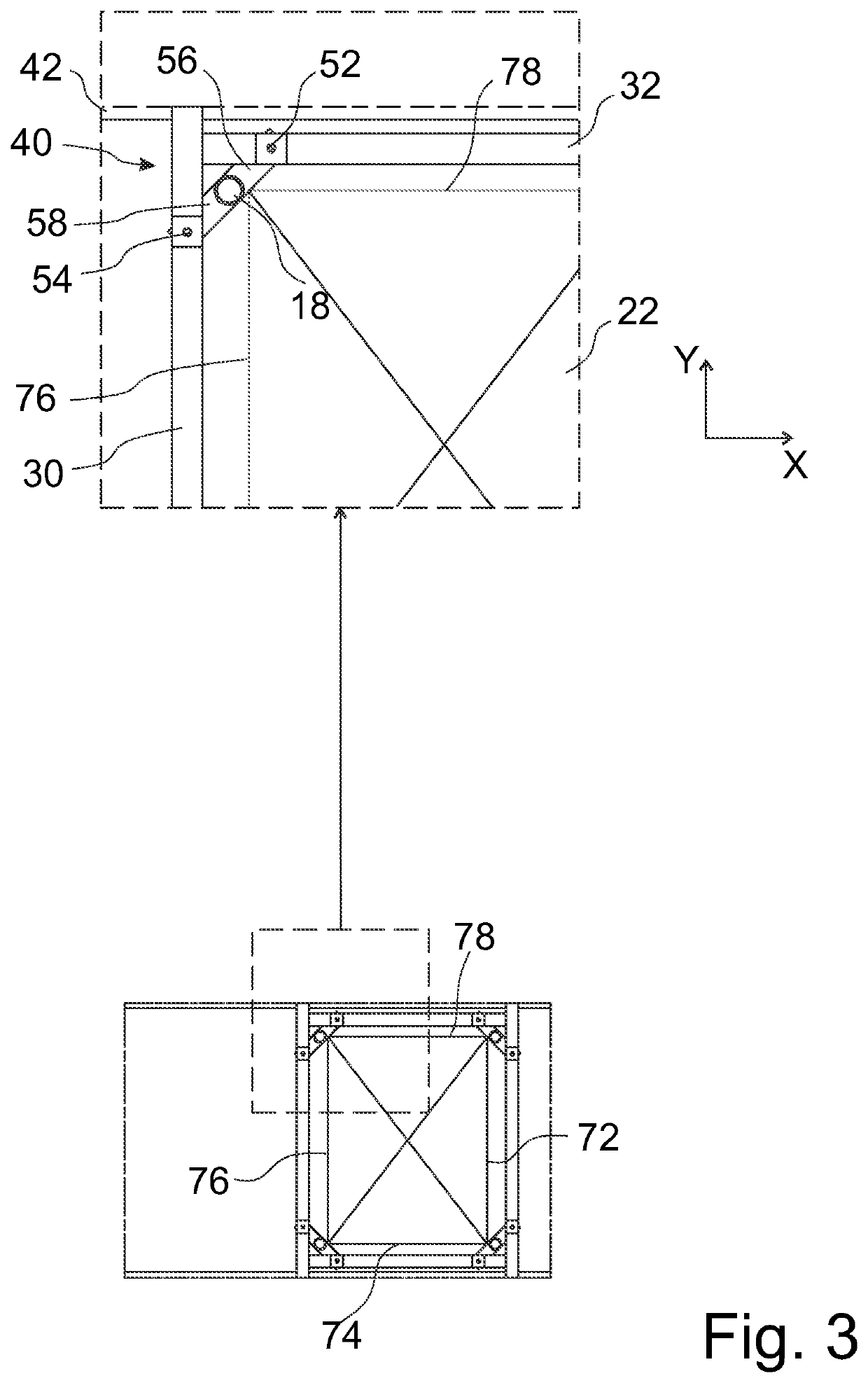 Support assembly for a boiler