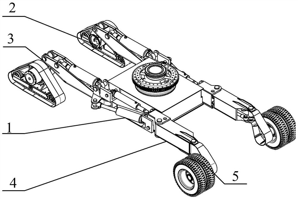 Triangular crawler wheel type chassis