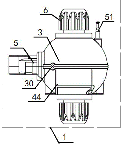 Spherical gravitational venous transfusion monitor