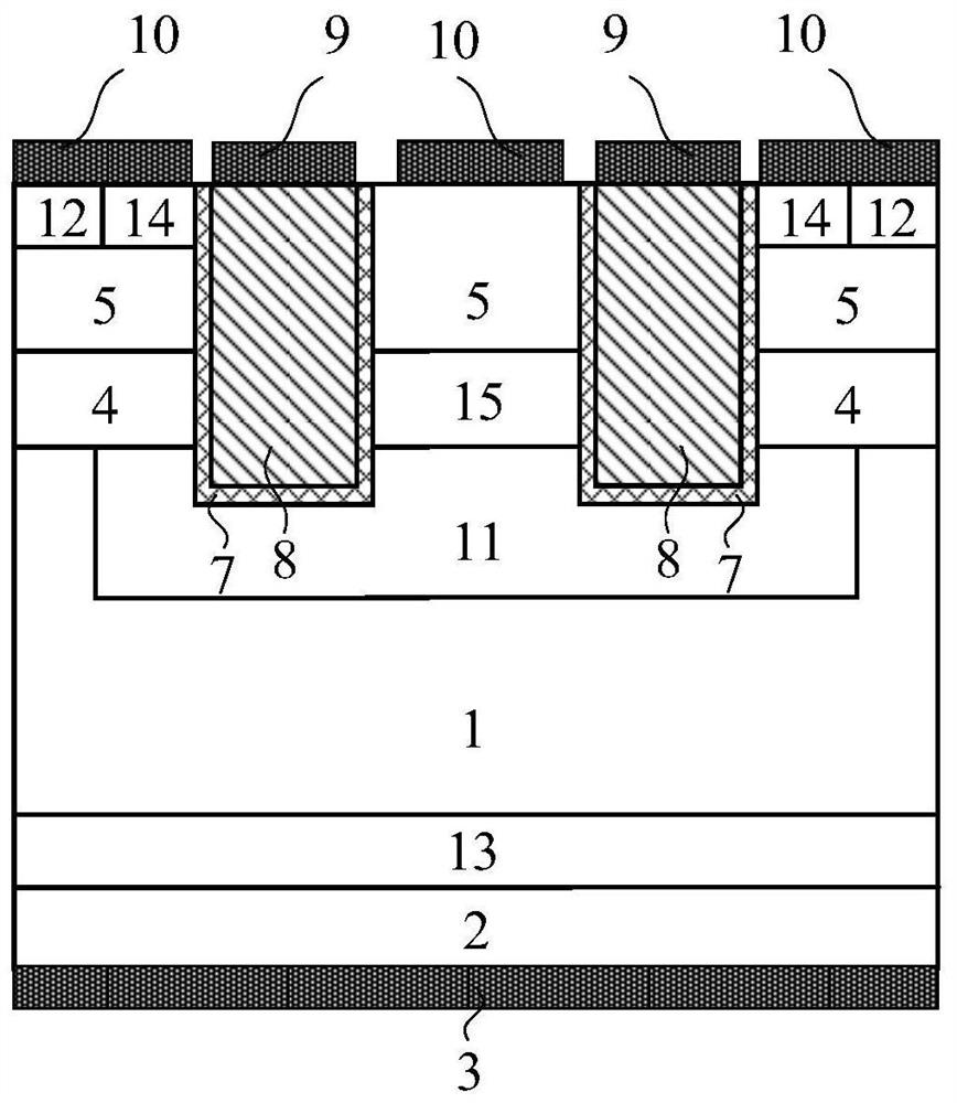 A sic power device with integrated fast recovery diode