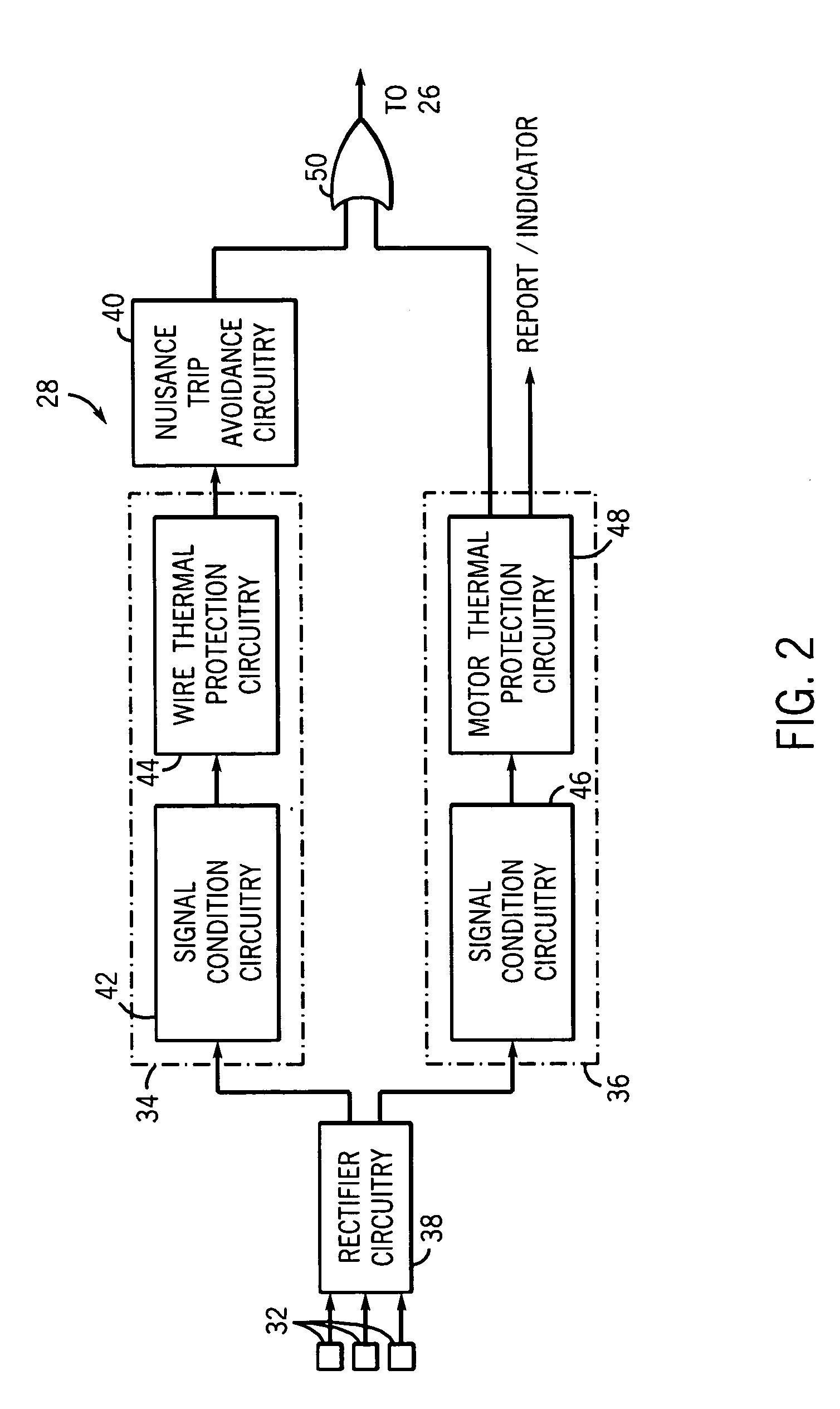 Motor overload tripping system and method with multi-function circuit interrupter