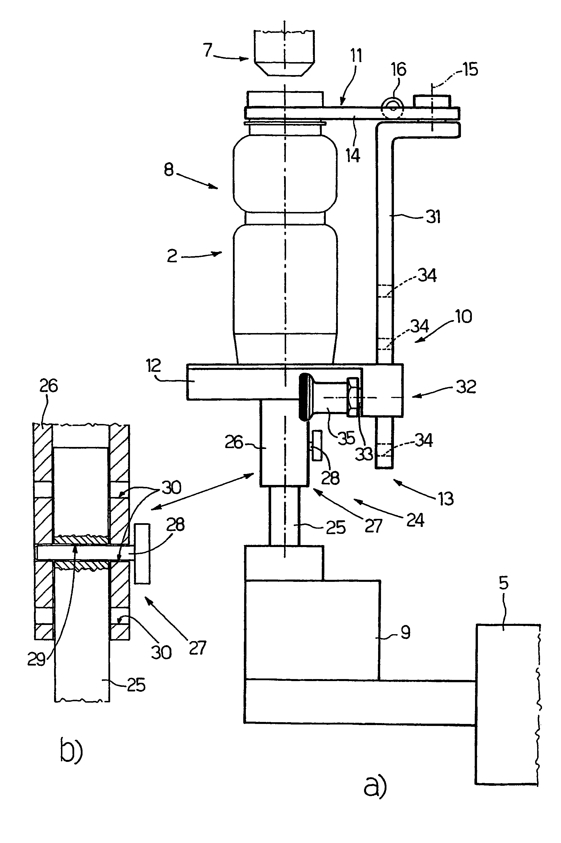 Machine for filling containers