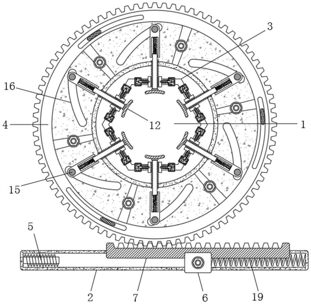 Clamping and fixing device for metal processing