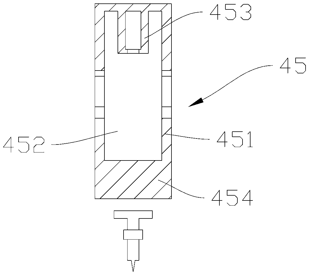 Clamping device for executing component for woodworking tool