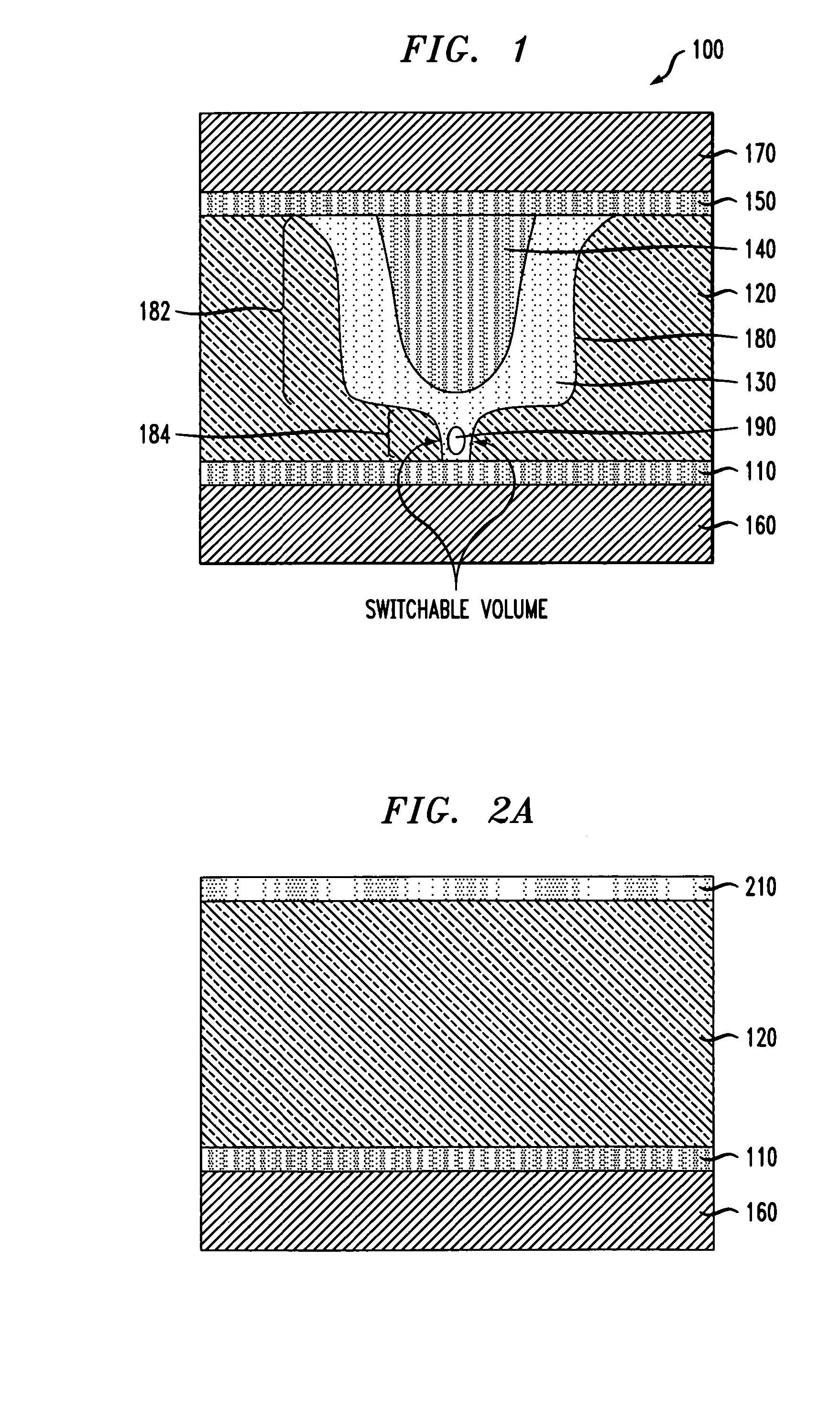 Phase change memory cell with limited switchable volume