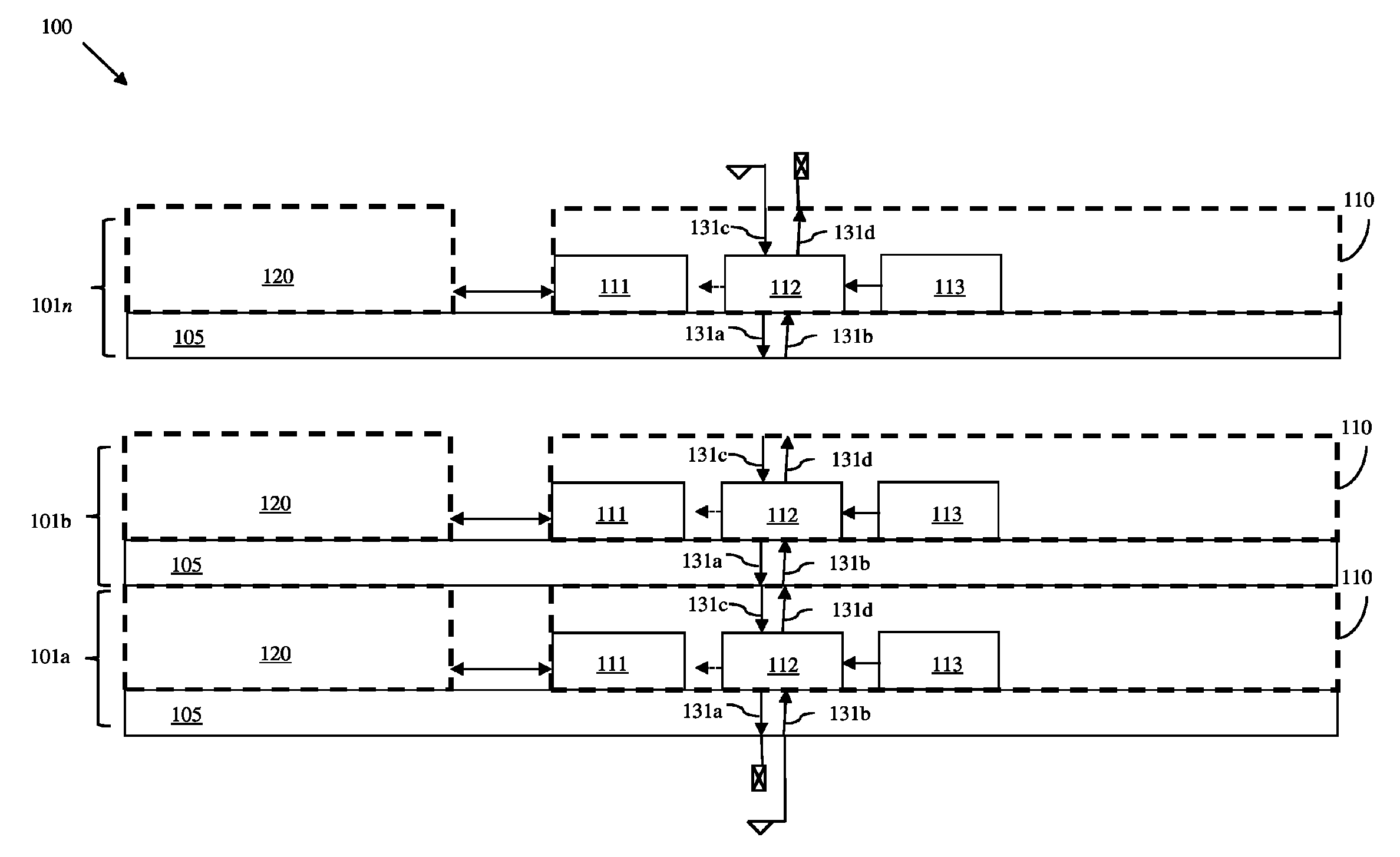 Stacked chip module with integrated circuit chips having integratable and reconfigurable built-in self-maintenance blocks