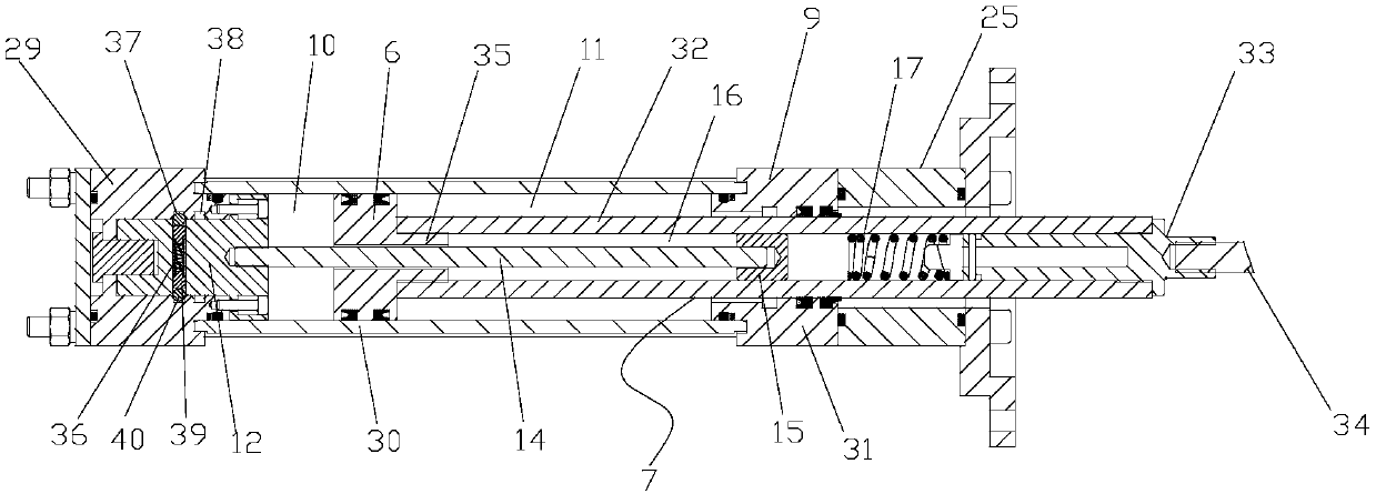 Reciprocating hydraulic driving device