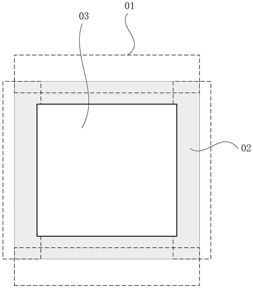 Mark for monitoring opening precision of shading sheet of photoetching machine and using method of mark