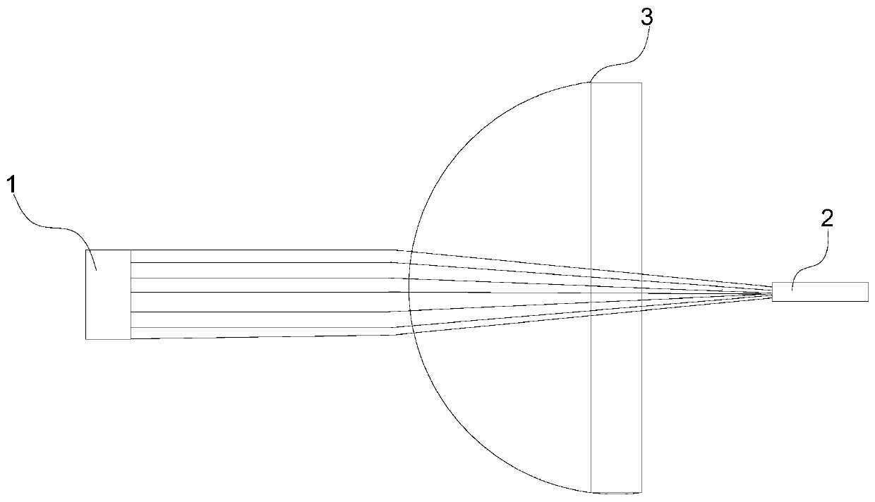 Laser fiber coupling optical path structure