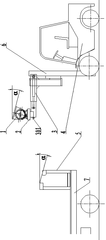 Dismounting and mounting system of vibratory ore-drawing machine motor and dismounting and mounting method of dismounting system