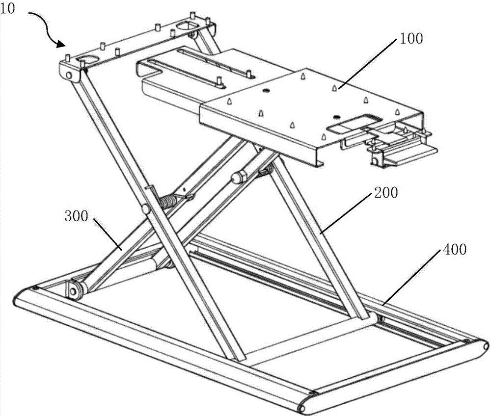 Lifting desk and supporting structure thereof