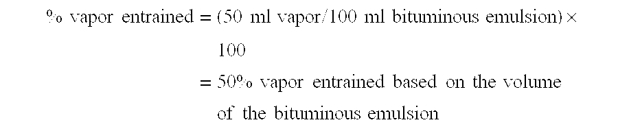 Foamed bituminous emulsion