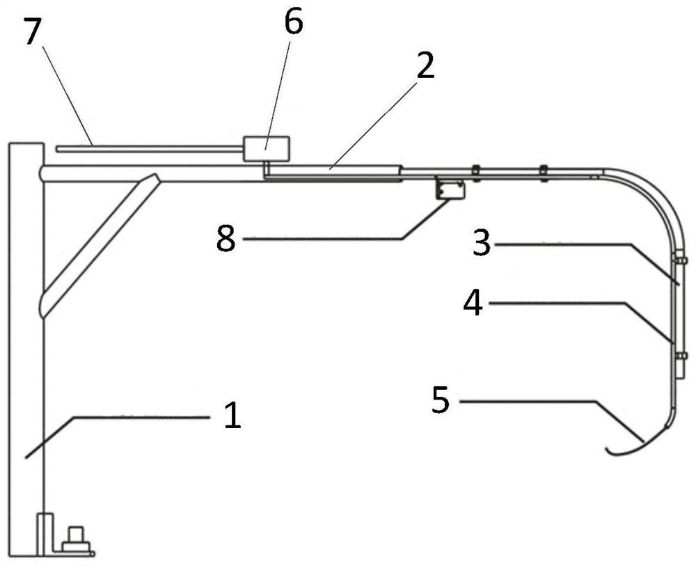 An automatic cattle withdrawal device with a turntable system