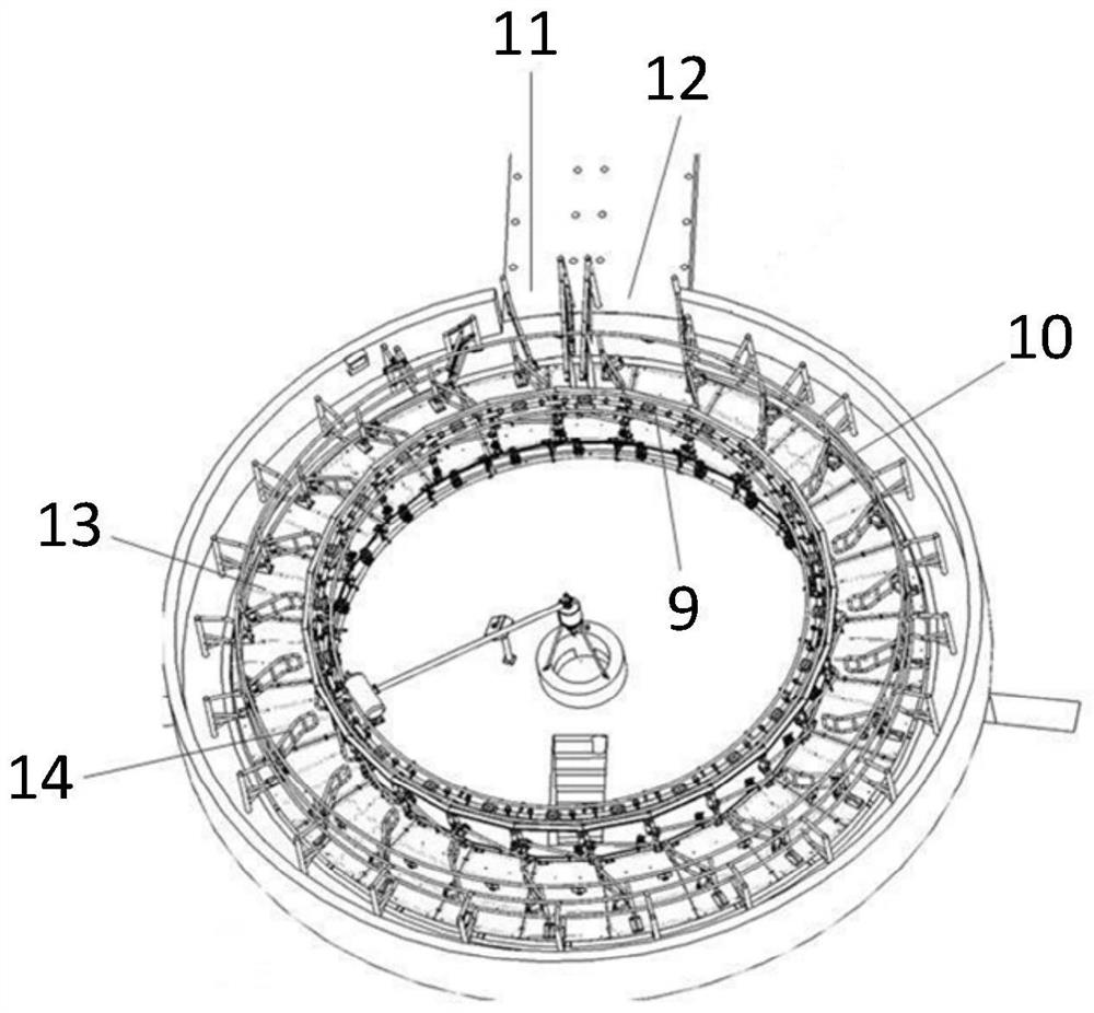 An automatic cattle withdrawal device with a turntable system