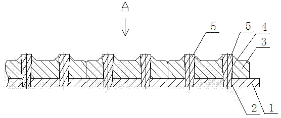 Double-cone hole flat alloy chute lining