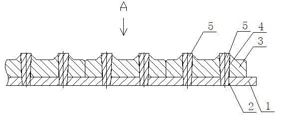 Double-cone hole flat alloy chute lining