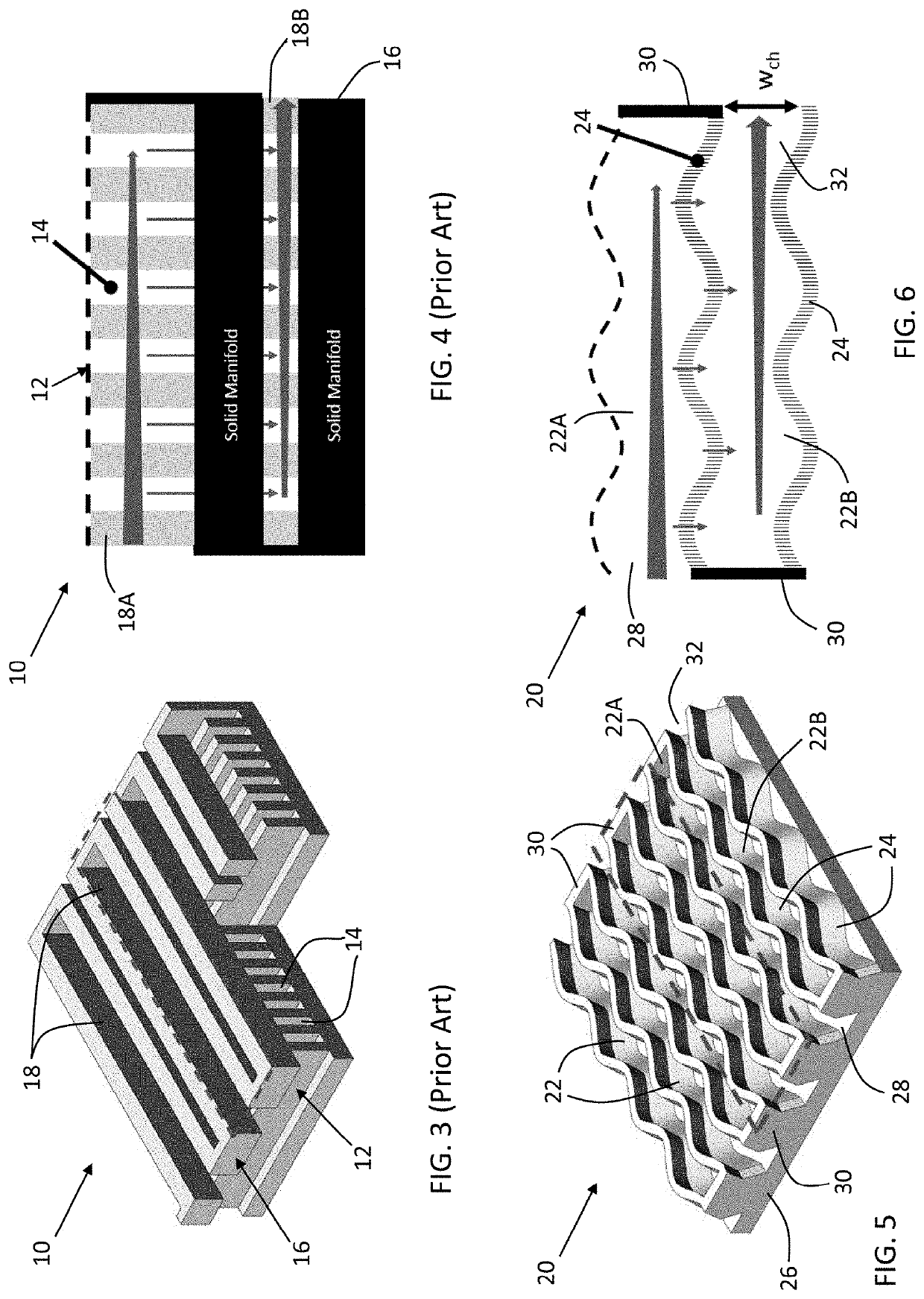 Permeable membrane microchannel heat sinks and methods of making