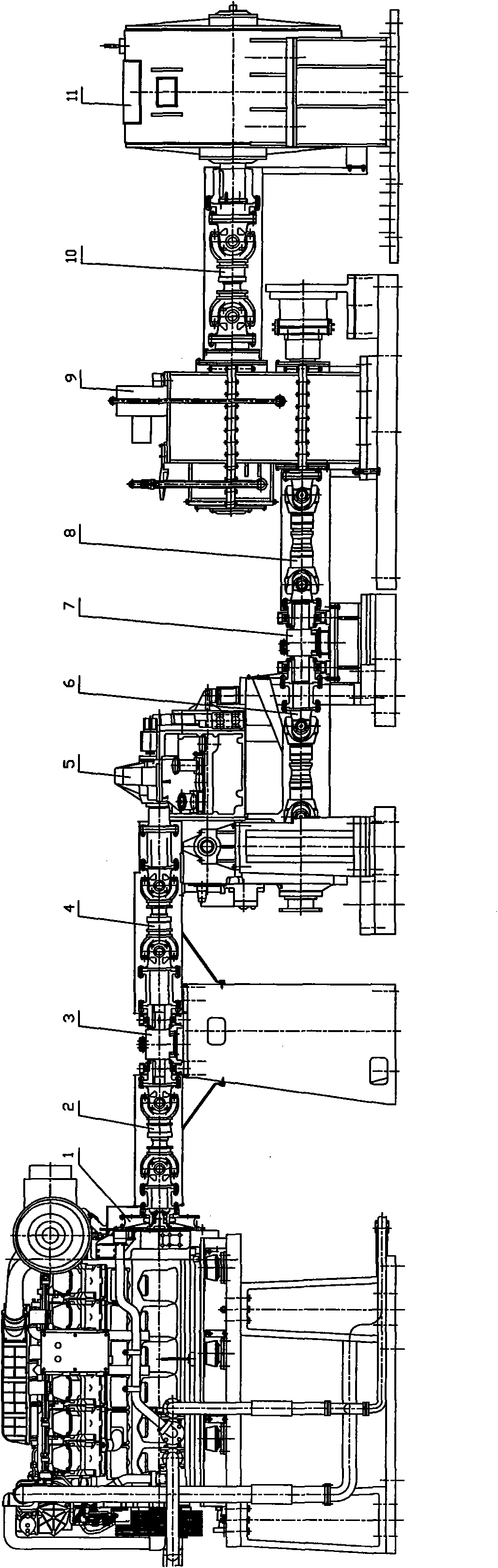 Test stand for torque converter transmission case and detection control device thereof