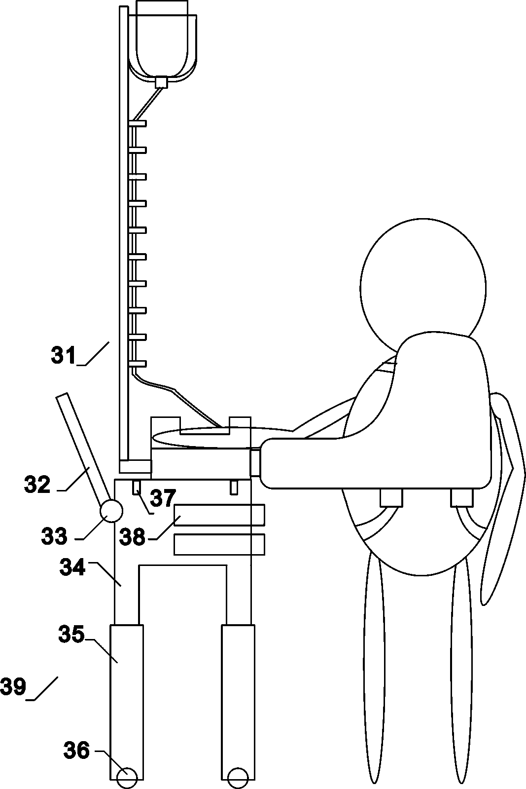 Movable medical disease injection device for children and medical injection method for children