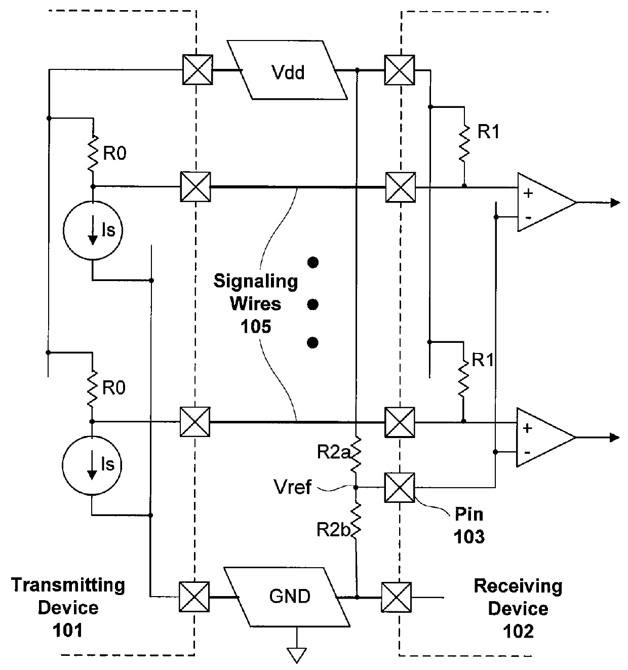 Data-driven charge-pump transmitter for differential signaling