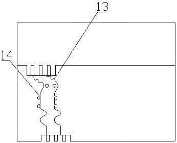 Irrigation device for densely planted crops