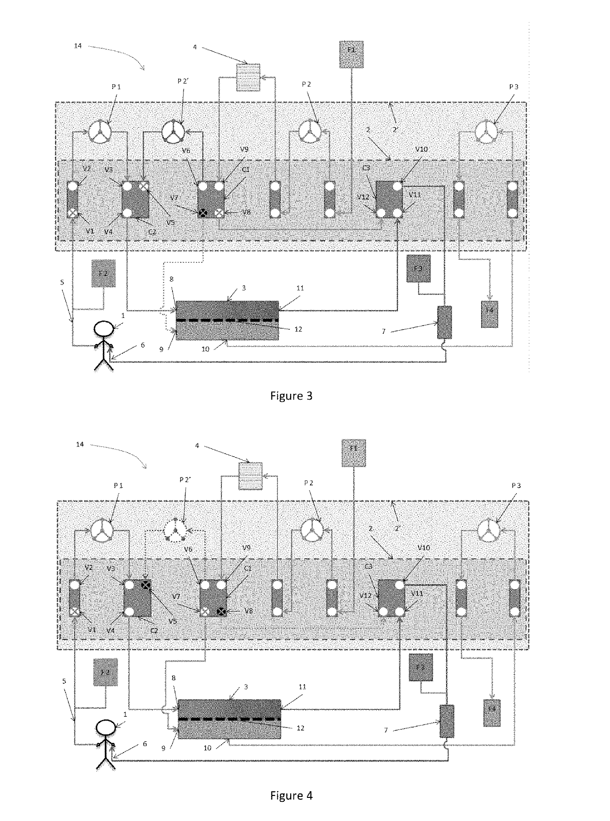 Device for extracorporeal blood treatment