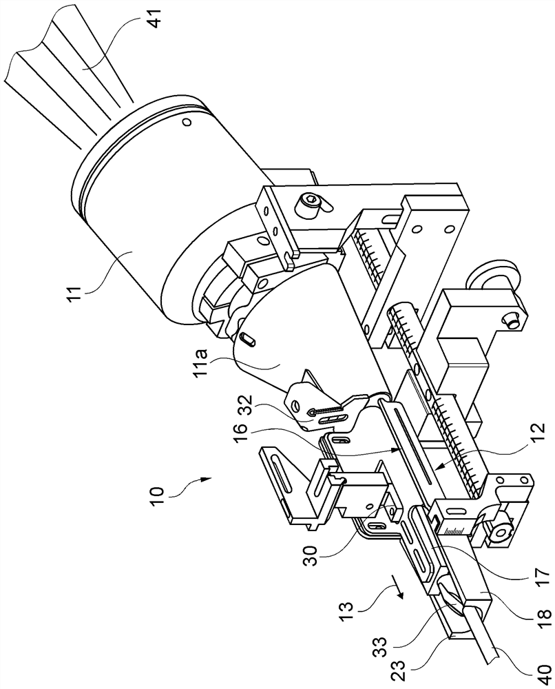 Device for producing filter rod for tobacco processing industry