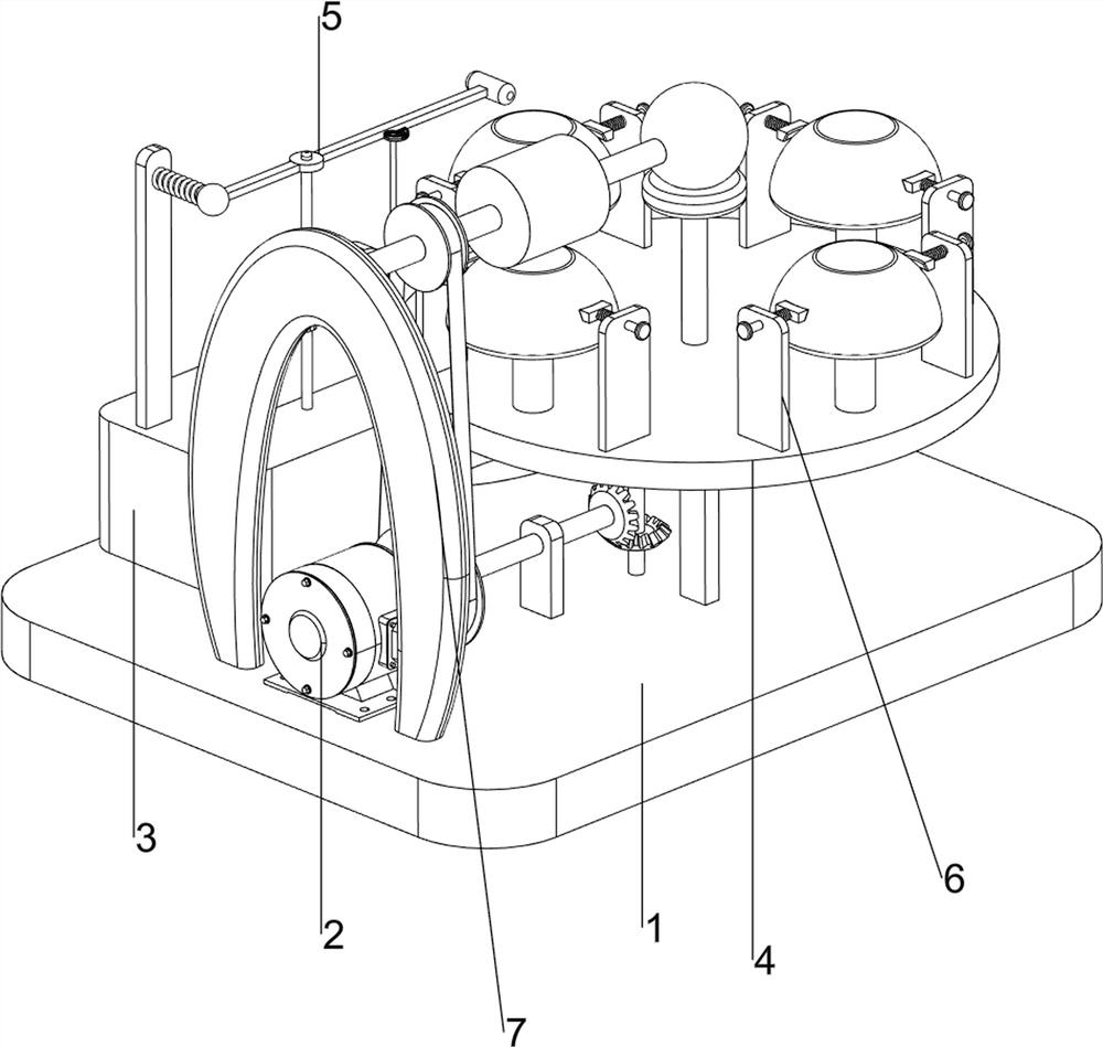 Rotary excess material removing device for ceramic bowls